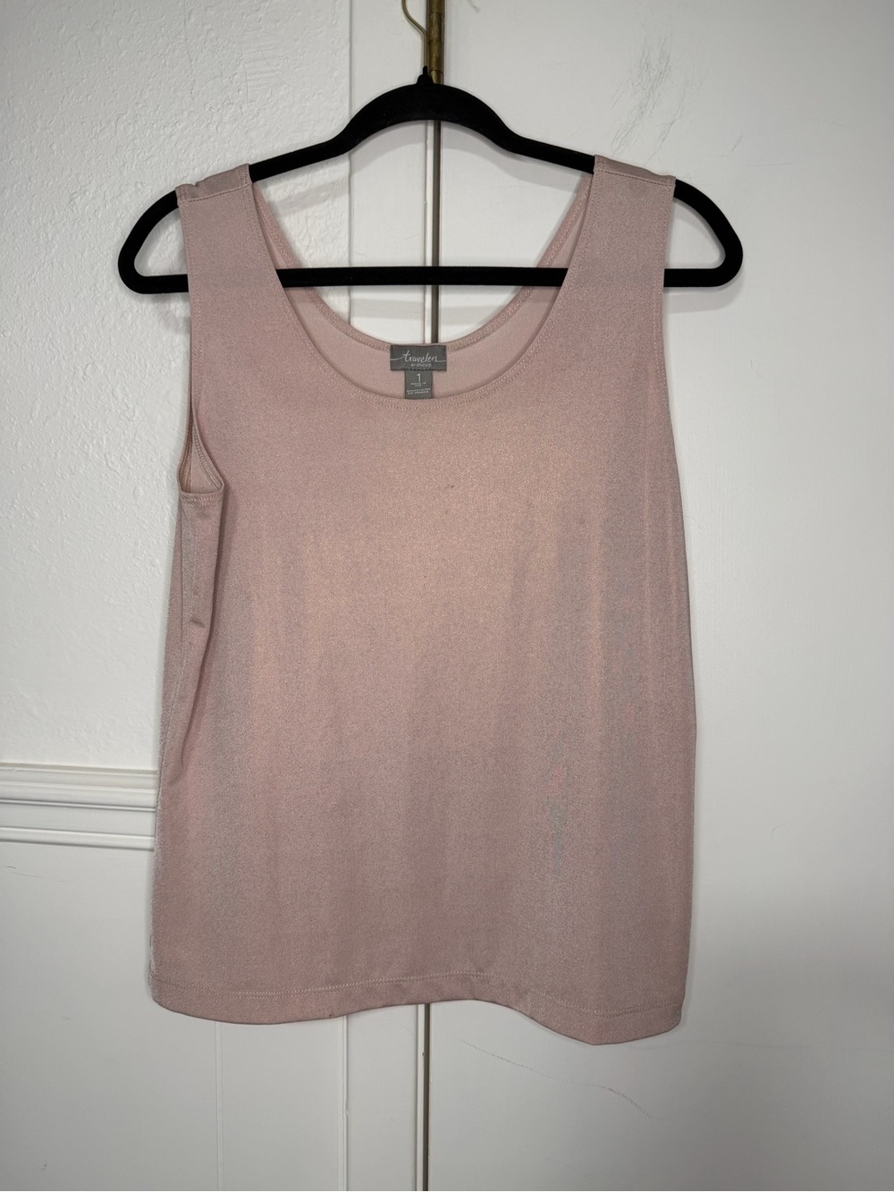 Chico's Dusty Rose Scoop Neck Tank size 1